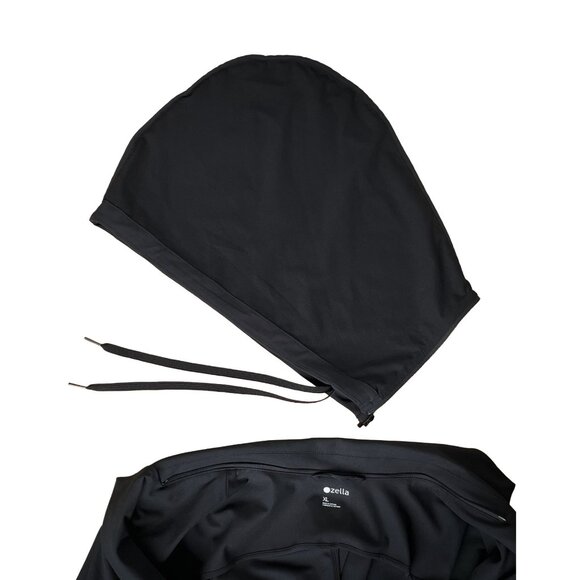 Zella Black Hooded Blazer Jacket XL — Athleisure Work to Weekend Layer - Picture 5 of 12